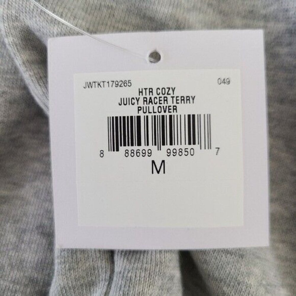 Juicy Couture Womens Cozy Racer Crop Pullover Top M NWT Quarter Zip - Picture 6 of 8